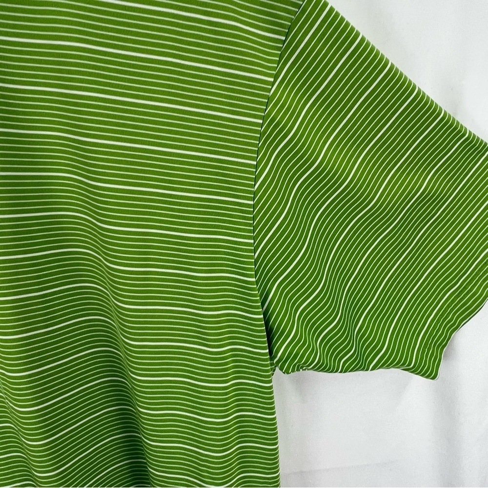 Adidas Climalite - Men’s Golf Shirt - Polo - XL - Green with White Stripes - Picture 9 of 9